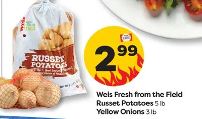 Weis Fresh from the Field Russet Potatoes 5 lb Yellow Onions 3 lb
