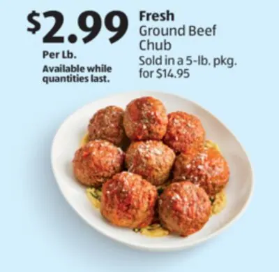 Fresh Ground Beef Chub
