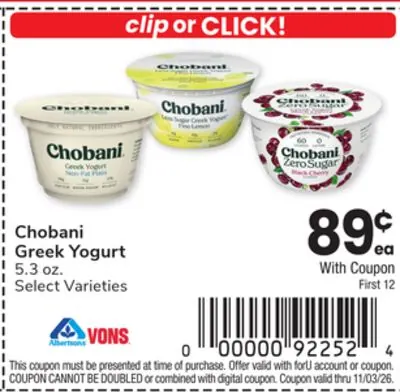 Chobani Greek Yogurt