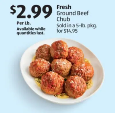 Fresh Ground Beef Chub