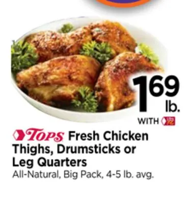 Fresh Chicken Thighs, Drumsticks or Leg Quarters