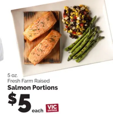 Fresh Farm Raised Salmon Portions