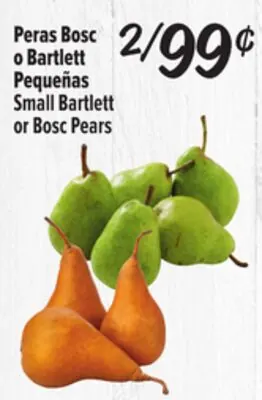 Peras Bosc o Bartlett Pequeñas Small Bartlettor Bosc Pears
