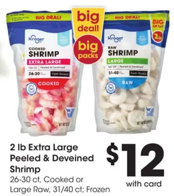2 lb Extra Large Peeled & Deveined Shrimp