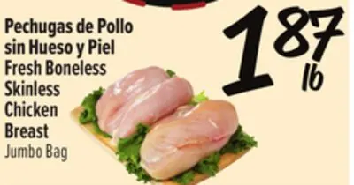 Pechugas de Pollo sin Hueso y Piel Fresh Boneless Skinless Chicken Breast