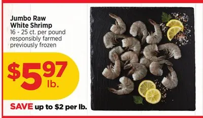 Jumbo Raw White Shrimp