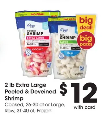2 Lb Extra Large Peeled & Deveined Shrimp