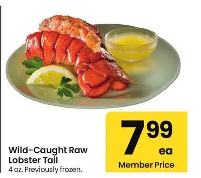 Wild-Caught Raw Lobster Tail