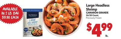 Large Headless Shrimp / CAMARON GRANDE