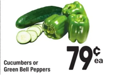 Cucumbers or Green Bell Peppers