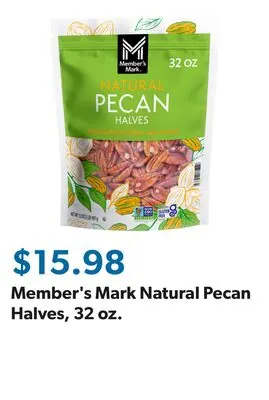 Member's Mark Natural Pecan Halves, 32 oz.