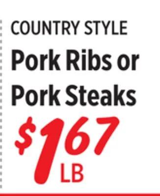 Pork Ribs or Pork Steaks