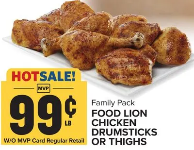 Food Lion Chicken Drumsticks or Thighs