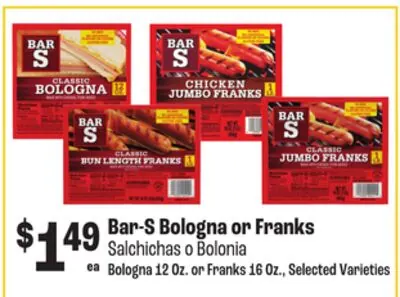 Bar-S Bologna or Franks