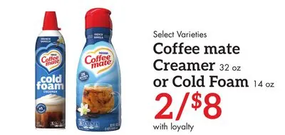 Coffee mate Creamer 32 oz or Cold Foam 14 oz