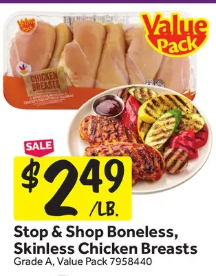 Stop & Shop Boneless, Skinless Chicken Breasts