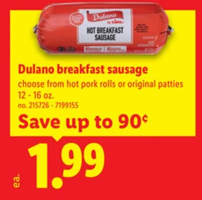 Dulano breakfast sausage