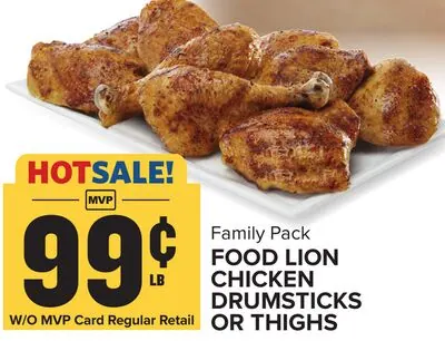 Food Lion Chicken Drumsticks or Thighs