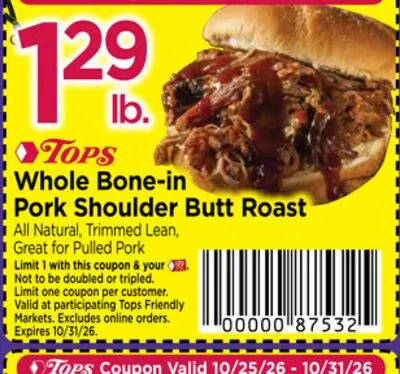 Whole Bone-in Pork Shoulder Butt Roast