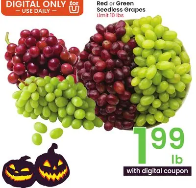 Red or Green Seedless Grapes