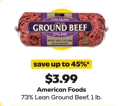 American Foods 73% Lean Ground Beef