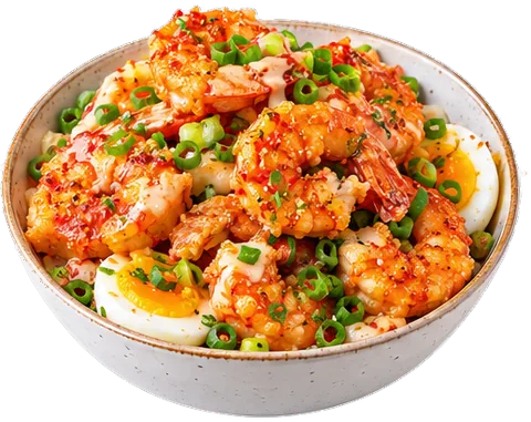 Air Fryer Bang Bang Shrimp with its ingredients