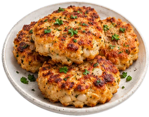 Air-Fryer Chicken Patties with its ingredients