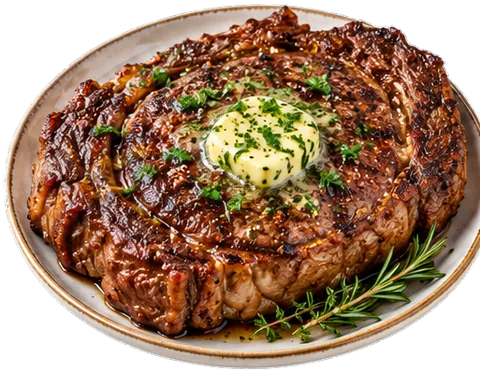 Air Fryer Ribeye Steaks with its ingredients