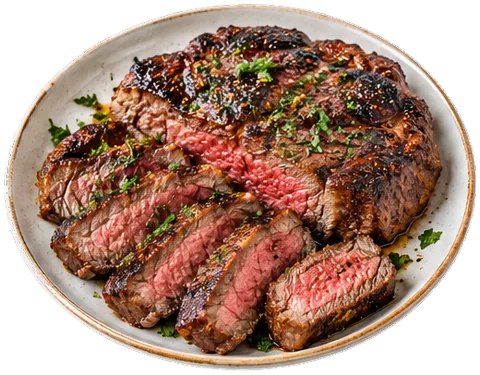 Air Fryer Sirloin Steak with its ingredients
