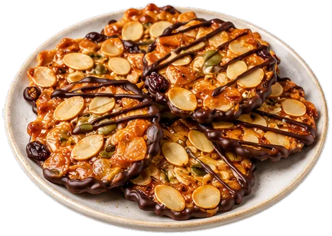 Almond Florentines with its ingredients