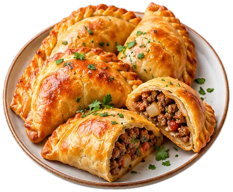 Baked Beef Empanadas with its ingredients