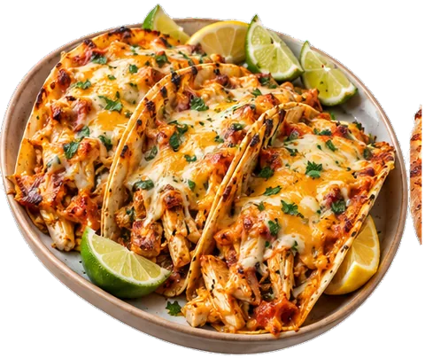 Baked Chicken Tacos with its ingredients