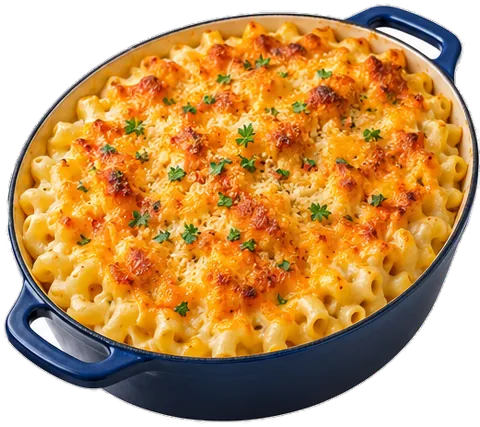 Baked Colby Jack Macaroni with its ingredients