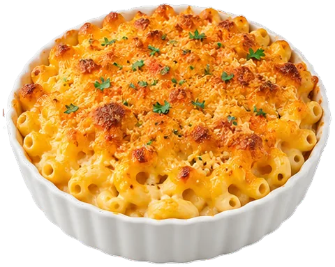 Baked Mac and Cheese with its ingredients