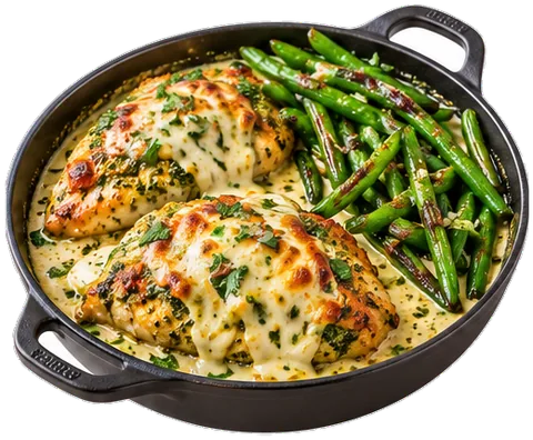 Baked Pesto Chicken with its ingredients