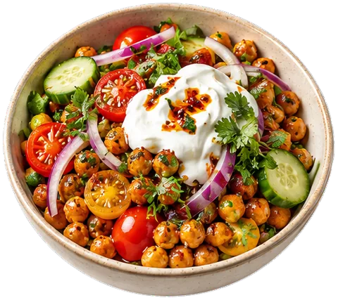 Banza Bowls with Chili Sauce with its ingredients
