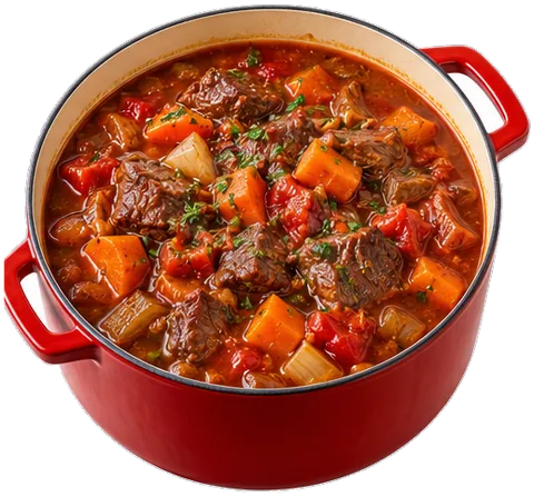 Beef Chuck Stew with its ingredients