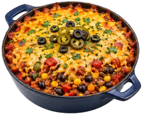 Beef Tamale Pie with its ingredients