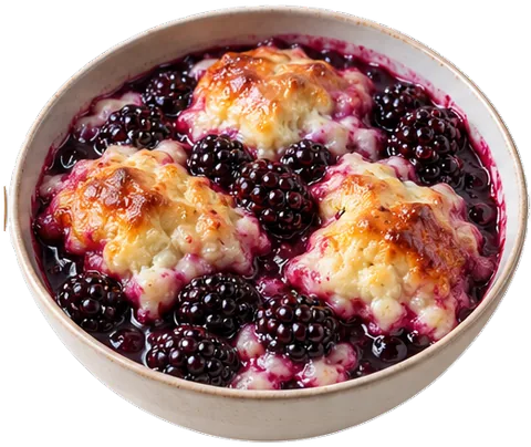 Blackberry Dumplings with its ingredients
