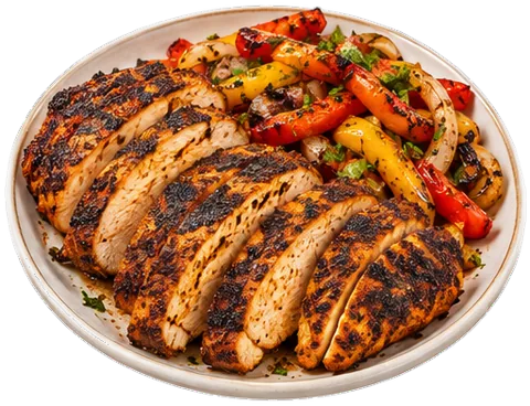Blackened Chicken with its ingredients