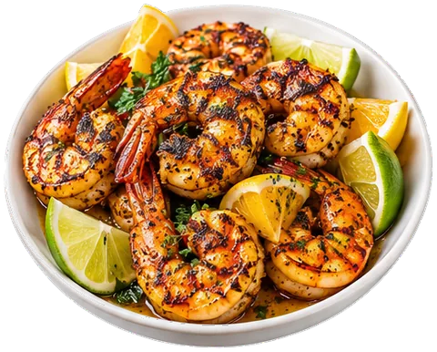 Blackened Shrimp with its ingredients