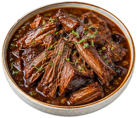 Bourbon Brown Sugar Beef with its ingredients