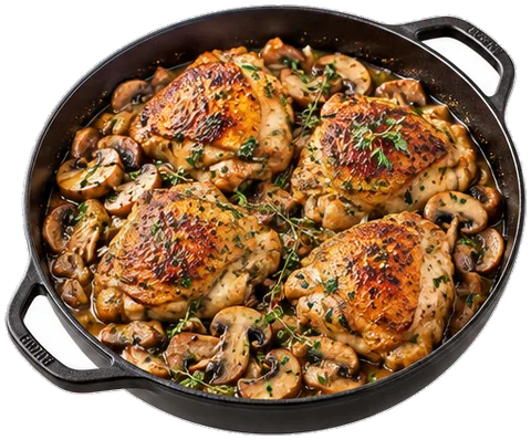Braised Chicken Thighs with its ingredients