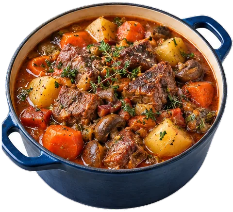 Braised Lamb Stew with its ingredients