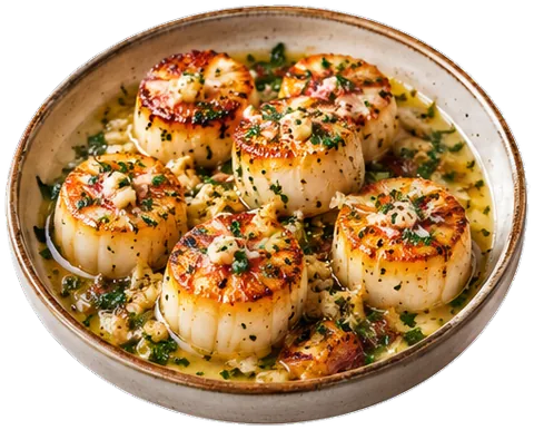 Broiled Scallops with its ingredients