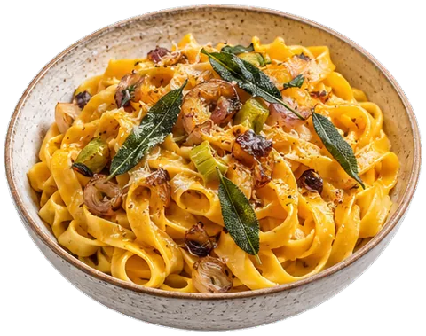 Brown Butter Sage Pumpkin Pasta with its ingredients