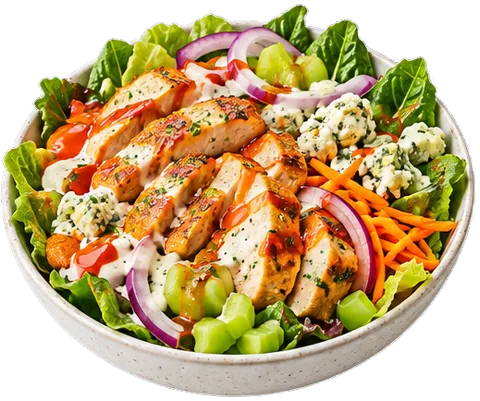 Buffalo Chicken Salad with its ingredients