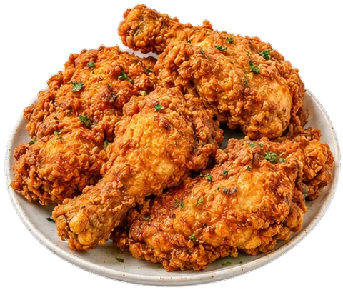 Buttermilk Fried Chicken with its ingredients