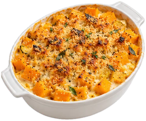Butternut Squash Casserole with its ingredients