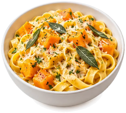 Butternut Squash Sage Pasta with its ingredients